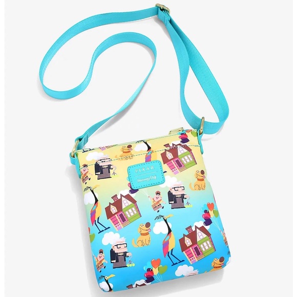 Loungefly Disney Pixar Up Characters Allover Print Crossbody - Picture 1 of 7